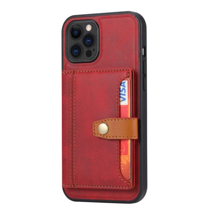 TPU + PU -veske med holder og kortspor til iPhone 13 Pro - Bilde 3