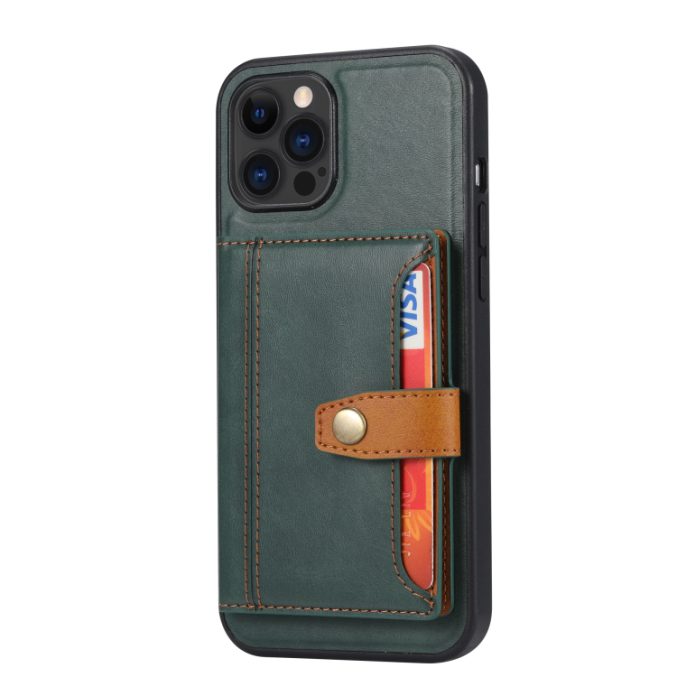 TPU + PU -veske med holder og kortspor til iPhone 13 Pro - Bilde 6