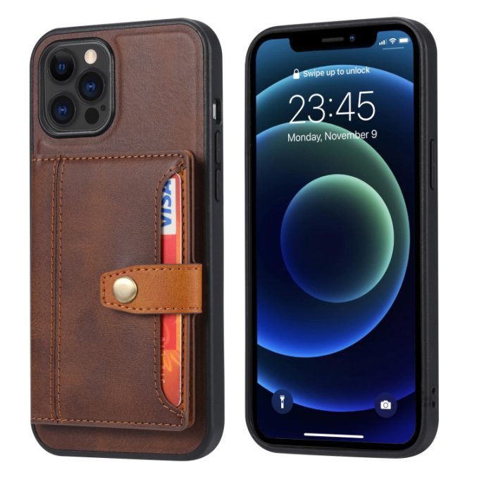 TPU + PU -veske med holder og kortspor til iPhone 13 Pro - Bilde 7