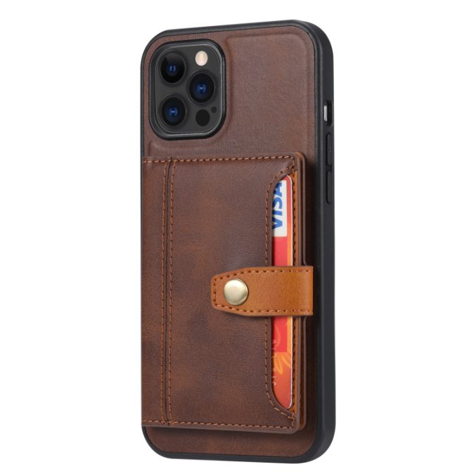 TPU + PU -veske med holder og kortspor til iPhone 13 Pro - Bilde 8