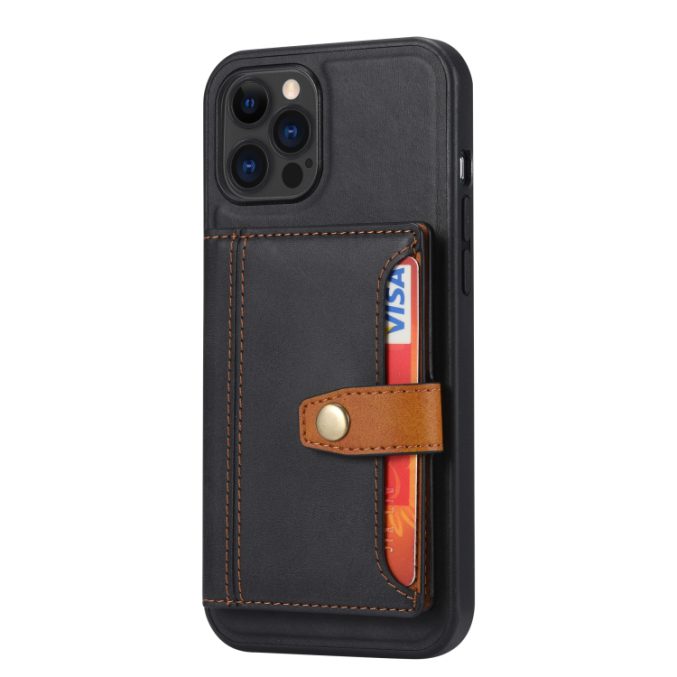 TPU + PU -veske med holder og kortspor til iPhone 13 Pro - Bilde 9