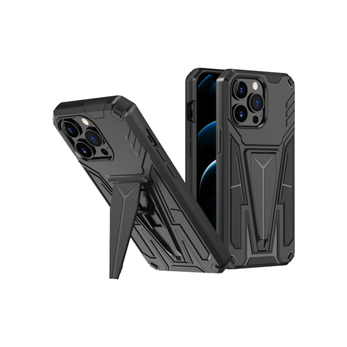 Armor PC + TPU støtsikker deksel med holder til iPhone 13 Pro Max