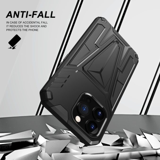 Armor PC + TPU støtsikker deksel med holder til iPhone 13 Pro Max - Bilde 3