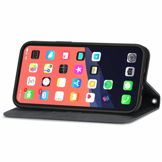 Bæreveske i retro skinn til iPhone 13 Pro Max - Bilde 38
