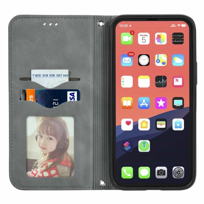 Bæreveske i retro skinn til iPhone 13 Pro Max - Bilde 21