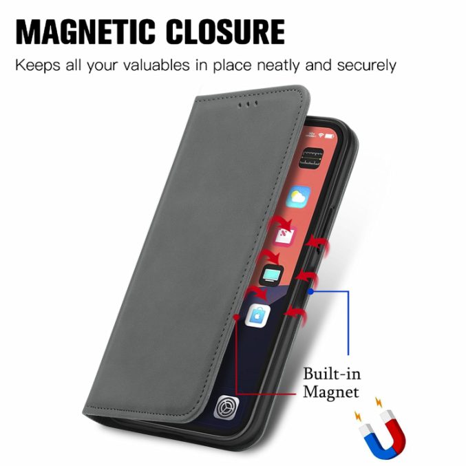 Bæreveske i retro skinn til iPhone 13 Pro Max - Bilde 23