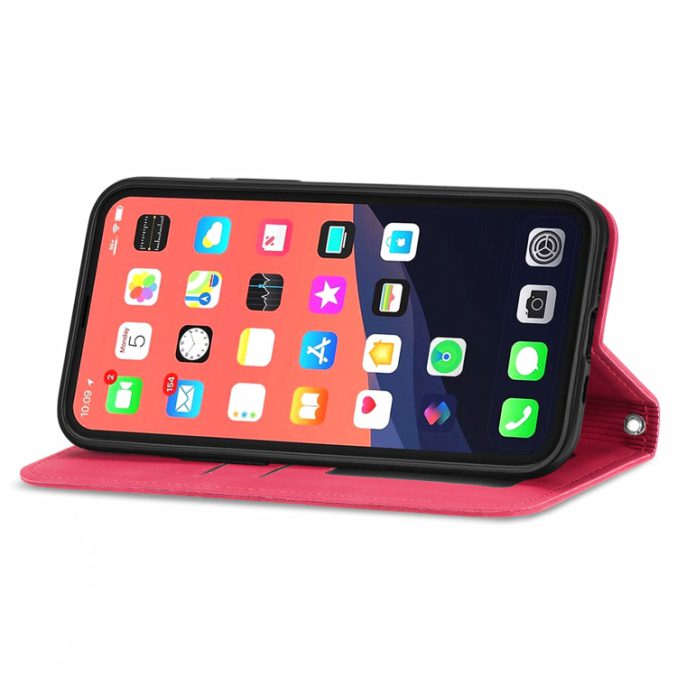 Bæreveske i retro skinn til iPhone 13 Pro Max - Bilde 6