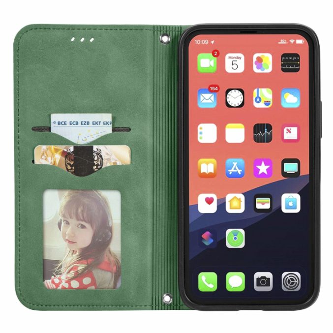 Bæreveske i retro skinn til iPhone 13 Pro Max - Bilde 13