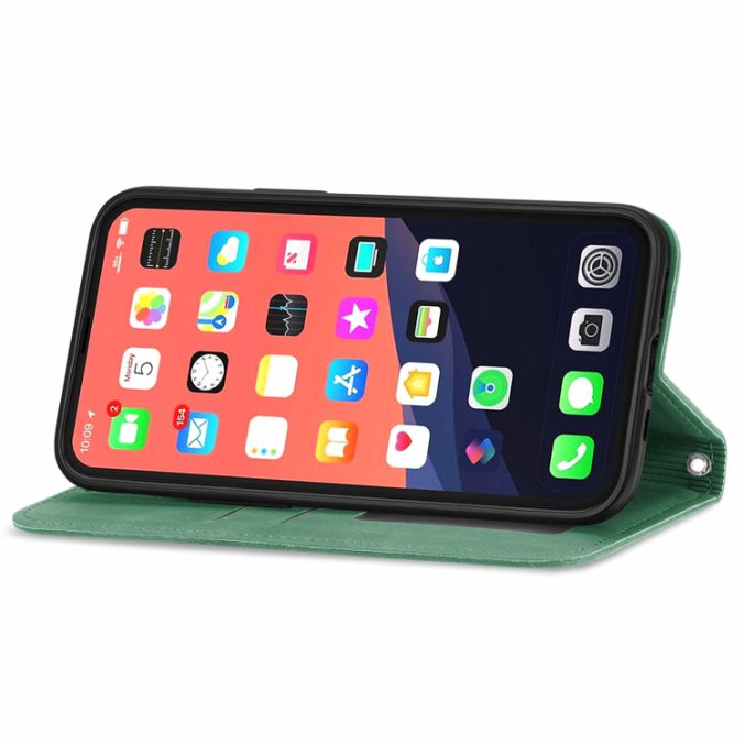 Bæreveske i retro skinn til iPhone 13 Pro Max - Bilde 14