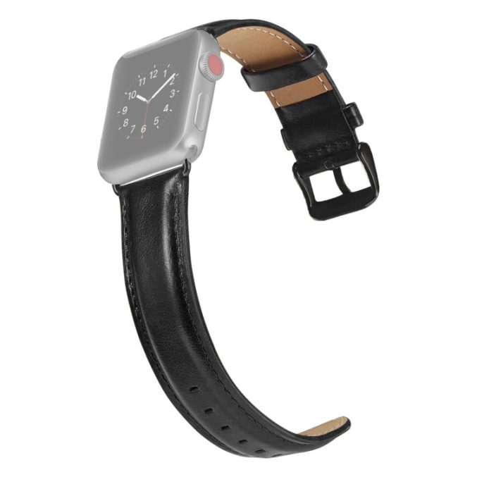Klokkereim av lær med sort spenne til Apple Watch Ultra 49 / 45 / 44 mm - Bilde 17