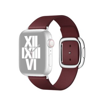Moderne lær klokkereim med spenne for Apple Watch 41 / 40 / 38 mm - Kaffe