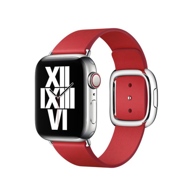 Moderne lær klokkereim med spenne for Apple Watch Ultra 49 / 45 / 44 mm - Bilde 15