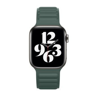 Silikon klokkereim med magnet til Apple Watch Ultra 49 / 45 / 44 mm - Oliven grønn