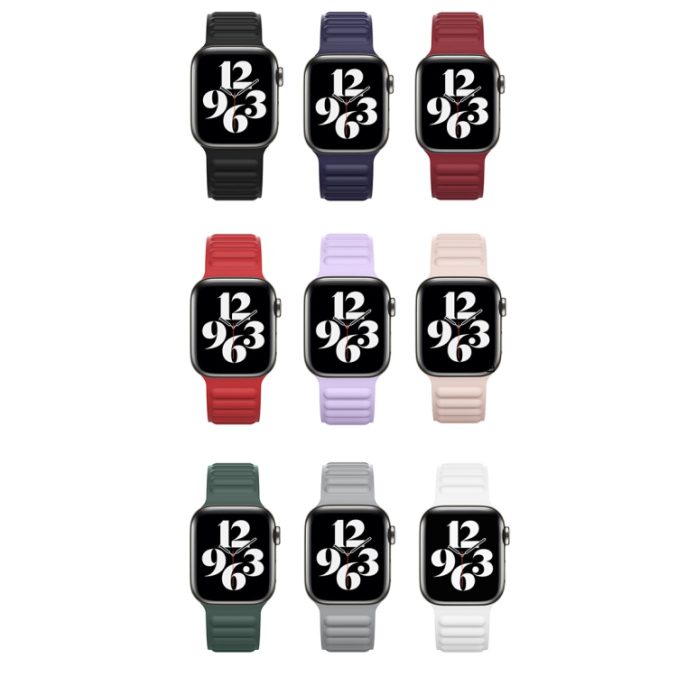Silikon klokkereim med magnet til Apple Watch Ultra 49 / 45 / 44 mm - Bilde 2