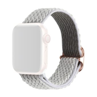 Justerbar tekstur klokkereim av nylon til Apple Watch Ultra 49 / 45 / 44  mm - Lys grå