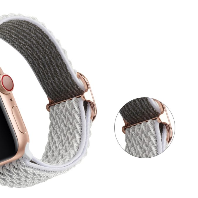 Justerbar tekstur klokkereim av nylon til Apple Watch Ultra 49 / 45 / 44  mm - Bilde 39