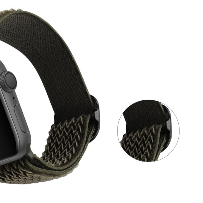 Justerbar tekstur klokkereim av nylon til Apple Watch Ultra 49 / 45 / 44  mm - Bilde 35