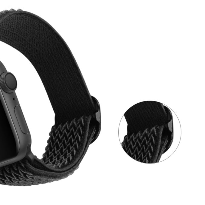 Justerbar tekstur klokkereim av nylon til Apple Watch Ultra 49 / 45 / 44  mm - Bilde 25
