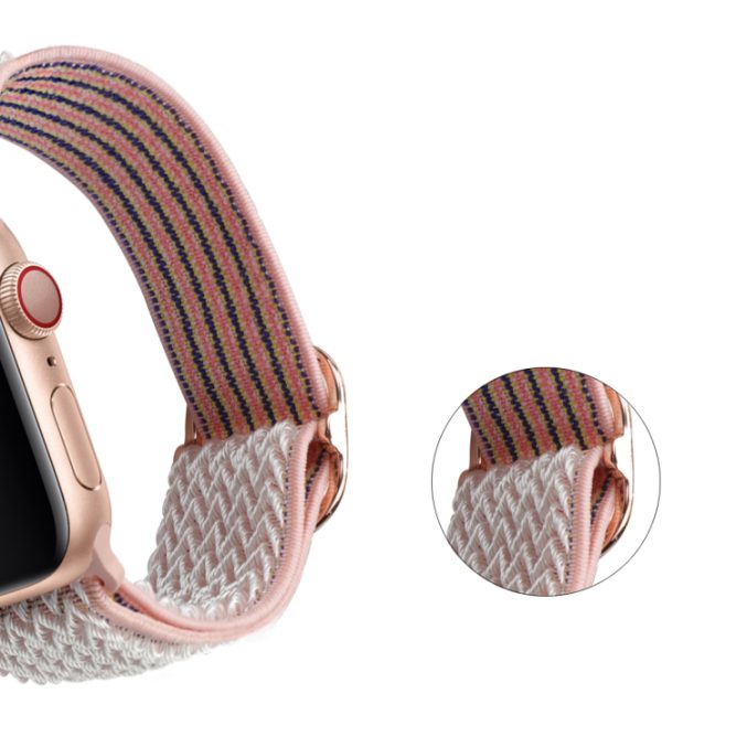 Justerbar tekstur klokkereim av nylon til Apple Watch Ultra 49 / 45 / 44  mm - Bilde 20