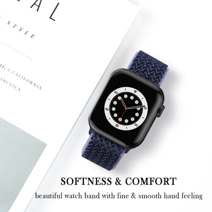 Justerbar tekstur klokkereim av nylon til Apple Watch Ultra 49 / 45 / 44  mm - Bilde 13