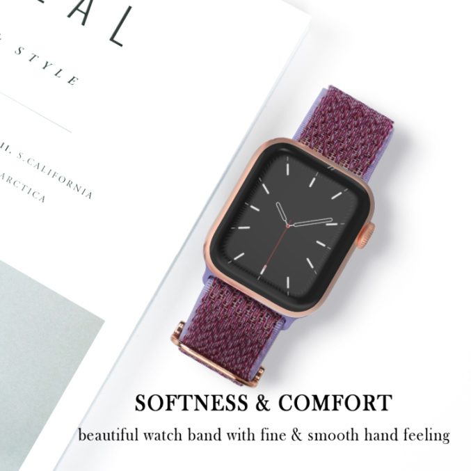 Justerbar tekstur klokkereim av nylon til Apple Watch Ultra 49 / 45 / 44  mm - Bilde 3