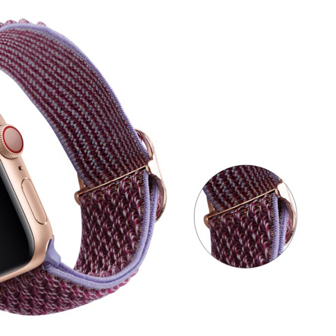 Justerbar tekstur klokkereim av nylon til Apple Watch Ultra 49 / 45 / 44  mm - Bilde 5