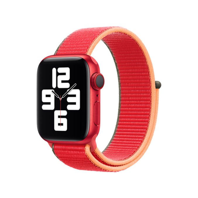 Vevet nylon klokkereim med borrelås for Apple Watch 41 / 40 / 38 mm (Nye farger) - Bilde 7