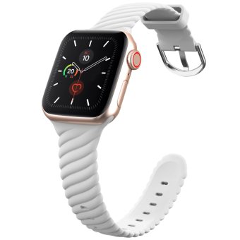 Twist Silikon klokkereim til Apple Watch Ultra 49 / 45 / 44 mm - Hvit
