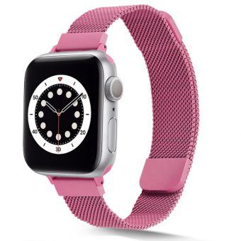 Smal klokkereim med dobbel magnetlås til Apple Watch Ultra 49 / 45 / 44  mm - Mørk rosa