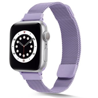 Smal klokkereim med dobbel magnetlås til Apple Watch Ultra 49 / 45 / 44  mm - Lys lilla