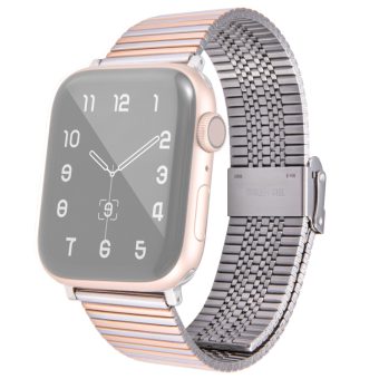 Multi-baht stål klokkereim for Apple Watch 41 / 40 / 38 mm - Sølv / Rose gull
