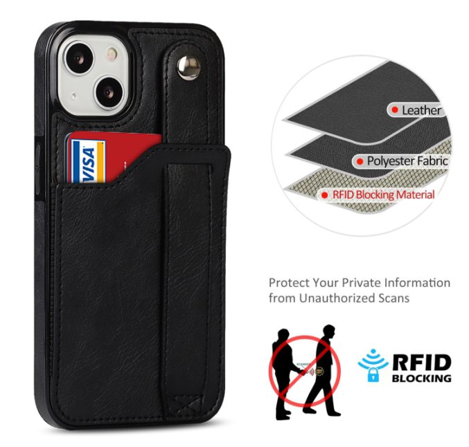 Deksel med kortspor og fingerstrap til iPhone 14 - Bilde 27