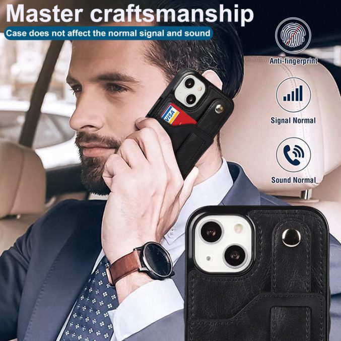 Deksel med kortspor og fingerstrap til iPhone 14 - Bilde 28