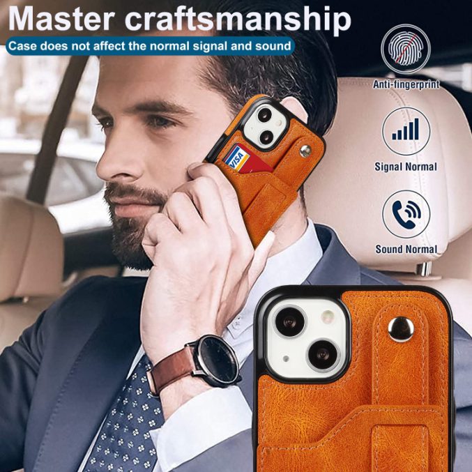 Deksel med kortspor og fingerstrap til iPhone 14 - Bilde 14