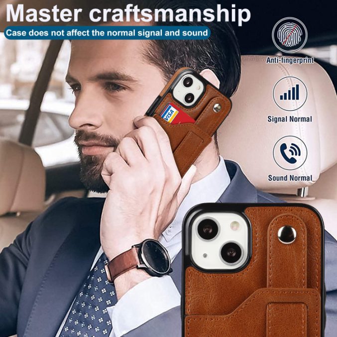 Deksel med kortspor og fingerstrap til iPhone 14 - Bilde 7
