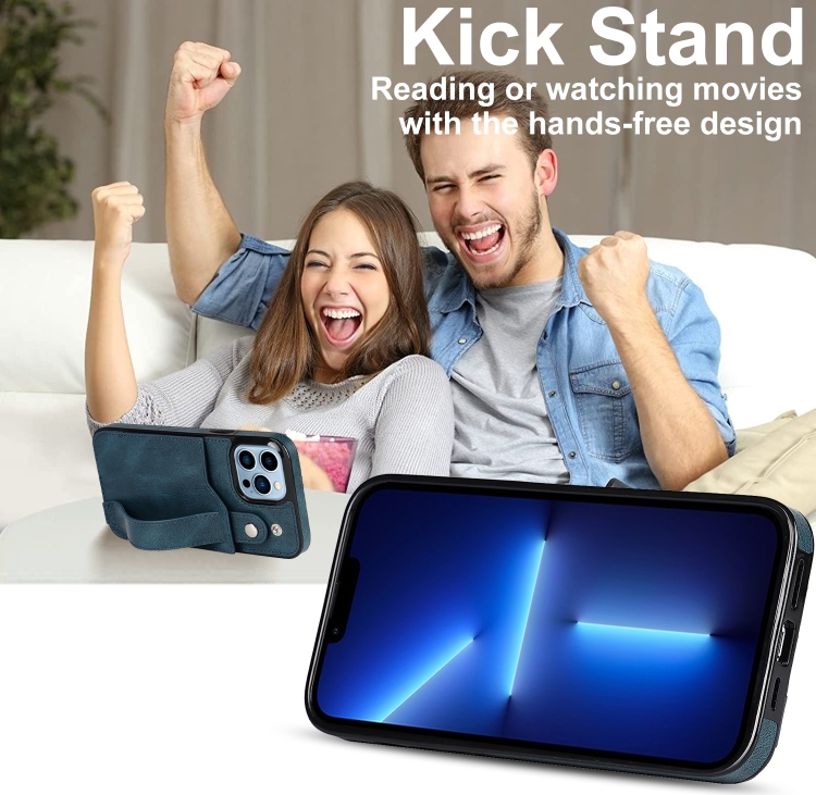 Deksel med kortspor og fingerstrap til iPhone 13 Pro Max - Bilde 18