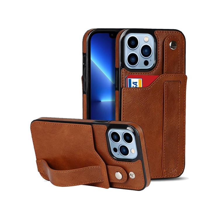 Deksel med kortspor og fingerstrap til iPhone 13 Pro Max