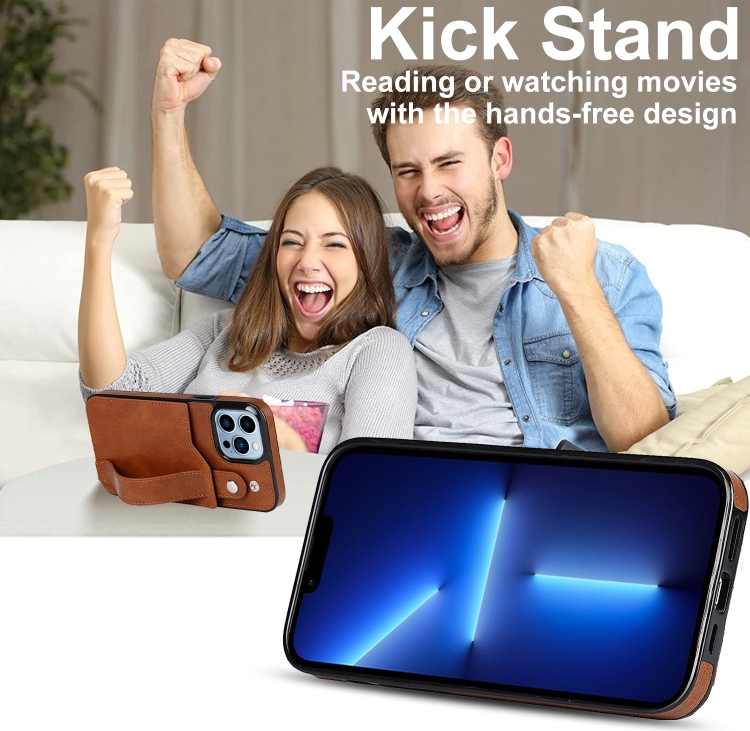 Deksel med kortspor og fingerstrap til iPhone 13 Pro Max - Bilde 4