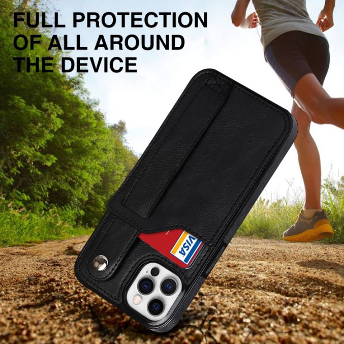 Deksel med kortspor og fingerstrap til iPhone 14 Pro - Bilde 26