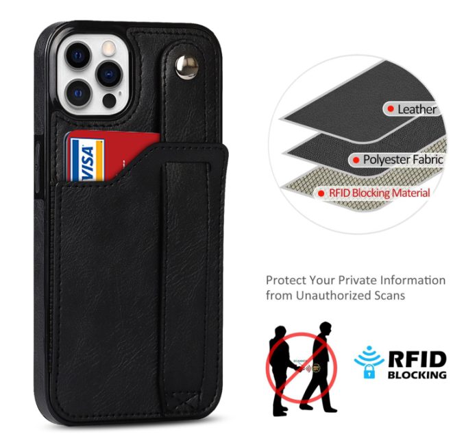 Deksel med kortspor og fingerstrap til iPhone 14 Pro - Bilde 27