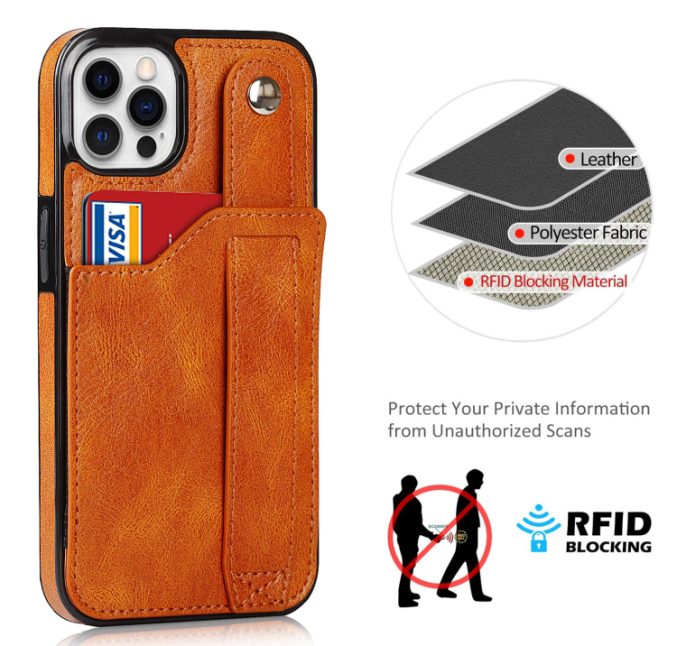 Deksel med kortspor og fingerstrap til iPhone 14 Pro - Bilde 13