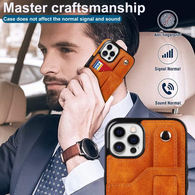 Deksel med kortspor og fingerstrap til iPhone 14 Pro - Bilde 14