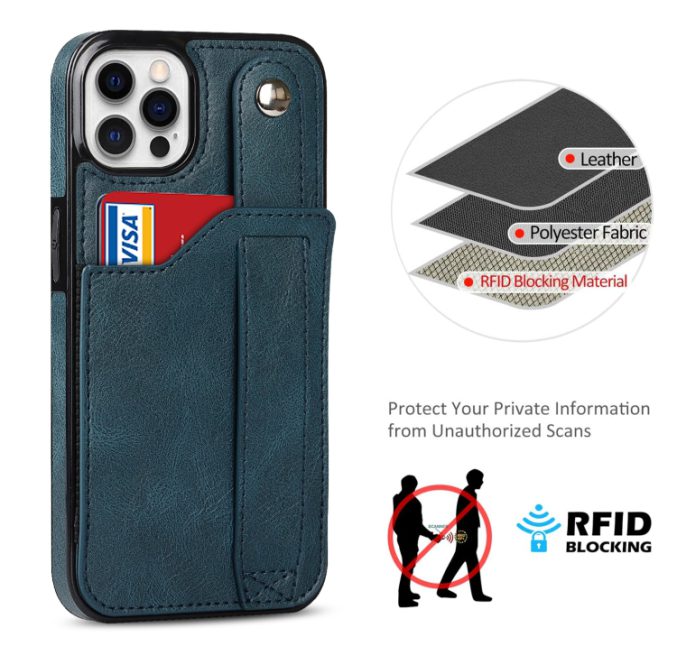 Deksel med kortspor og fingerstrap til iPhone 14 Pro - Bilde 20