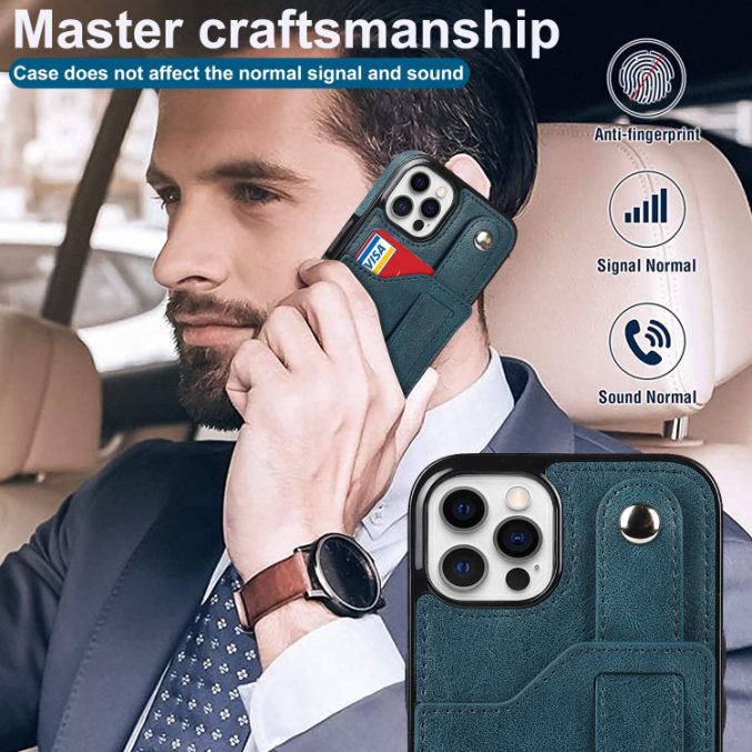 Deksel med kortspor og fingerstrap til iPhone 14 Pro - Bilde 21