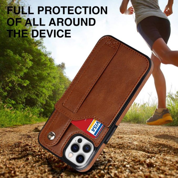 Deksel med kortspor og fingerstrap til iPhone 14 Pro - Bilde 5