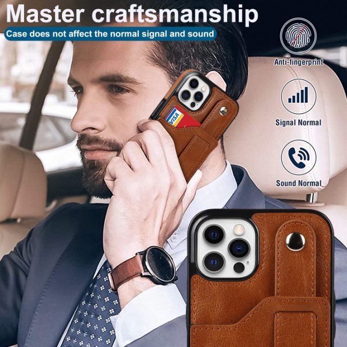 Deksel med kortspor og fingerstrap til iPhone 14 Pro - Bilde 7