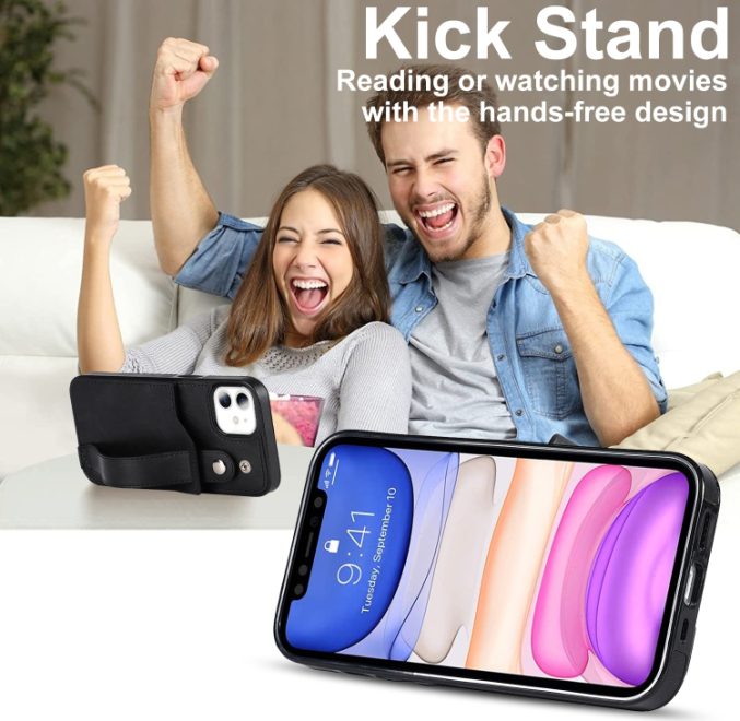 Deksel med kortspor og fingerstrap til iPhone 11 - Bilde 26