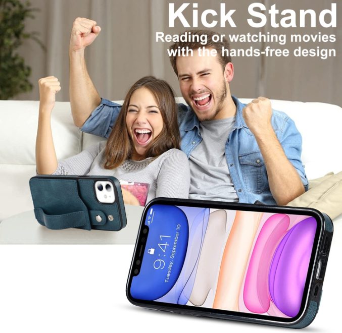 Deksel med kortspor og fingerstrap til iPhone 11 - Bilde 19