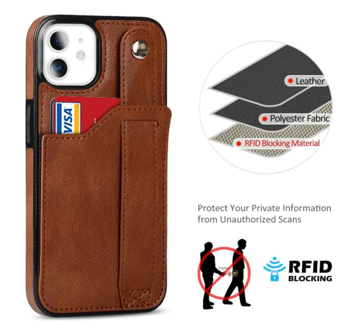 Deksel med kortspor og fingerstrap til iPhone 11 - Bilde 7