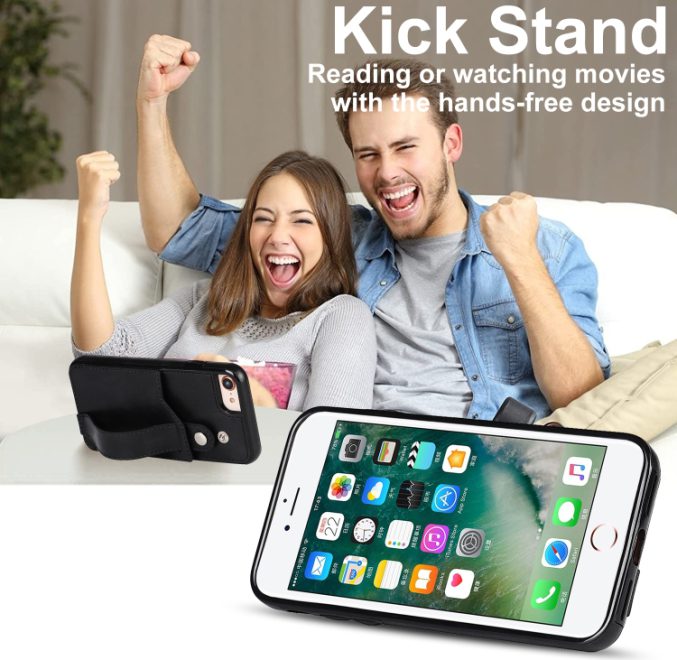 Deksel med kortspor og fingerstrap til iPhone 7 / 8 / SE 2 / SE 3 - Bilde 25